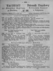 Amtsblatt der K&ouml;niglichen Preussischen Regierung zu Bromberg. 1874.07.24 No.30