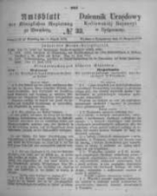 Amtsblatt der K&ouml;niglichen Preussischen Regierung zu Bromberg. 1874.08.14 No.33