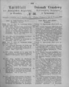 Amtsblatt der K&ouml;niglichen Preussischen Regierung zu Bromberg. 1874.09.18 No.38