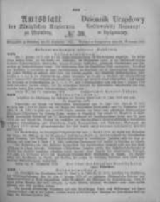 Amtsblatt der K&ouml;niglichen Preussischen Regierung zu Bromberg. 1874.09.25 No.39