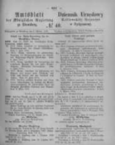 Amtsblatt der Königlichen Preussischen Regierung zu Bromberg. 1874.10.02 No.40