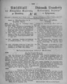 Amtsblatt der K&ouml;niglichen Preussischen Regierung zu Bromberg. 1874.10.09 No.41