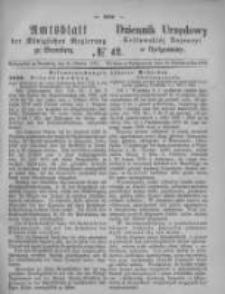 Amtsblatt der K&ouml;niglichen Preussischen Regierung zu Bromberg. 1874.10.16 No.42
