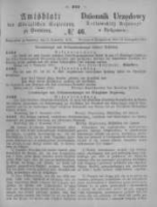 Amtsblatt der K&ouml;niglichen Preussischen Regierung zu Bromberg. 1874.11.13 No.46