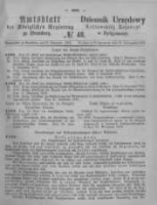 Amtsblatt der K&ouml;niglichen Preussischen Regierung zu Bromberg. 1874.11.27 No.48
