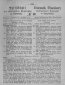 Amtsblatt der K&ouml;niglichen Preussischen Regierung zu Bromberg. 1874.12.04 No.49