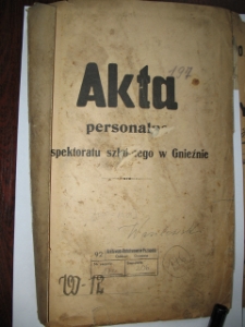 Zesp&oacute;ł: Akta personalne Inspektoratu Szkolnego w Gnieźnie (172), sygn. 206