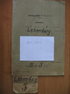 Zesp&oacute;ł: Sąd w Wągrowcu (951), sygn. 1513. Amstgericht Eichenbr&uuml;ck. Abteilung Grundakten. Zu Band III, Blatt 5 des Grundbuchs (Glinno) [Sąd w Wągrowcu. Oddział Ksiąg Wieczystych. Do Tomu III, Karta 5]
