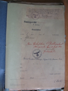 Zesp&oacute;ł: Sąd w Wągrowcu, sygn. brak (akta jeszcze nie zinwentaryzowane). Urząd Sądowy w Wągrowcu Oddział 4. Akta gruntowe do Tomu I Karty 1 księgi gruntowej Glinno