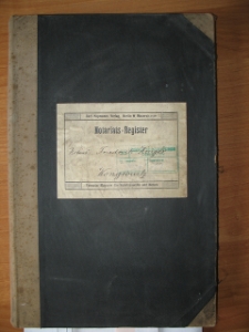 Zesp&oacute;ł: Notariusz Friedrich Kr&uuml;ger (931), sygn. 19. Rejestr spraw prowadzonych przez wymienionego notariusza ułożony w porządku chronologicznym