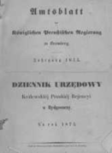 Amtsblatt der K&ouml;niglichen Preussischen Regierung zu Bromberg. 1875.01.01 No.1