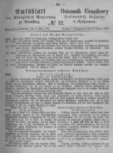 Amtsblatt der K&ouml;niglichen Preussischen Regierung zu Bromberg. 1875.03.19 No.12