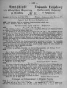 Amtsblatt der Königlichen Preussischen Regierung zu Bromberg. 1875.04.02 No.14