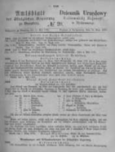 Amtsblatt der K&ouml;niglichen Preussischen Regierung zu Bromberg. 1875.05.14 No.20