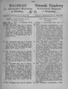 Amtsblatt der K&ouml;niglichen Preussischen Regierung zu Bromberg. 1875.05.21 No.21
