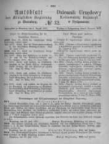 Amtsblatt der K&ouml;niglichen Preussischen Regierung zu Bromberg. 1875.08.06 No.32