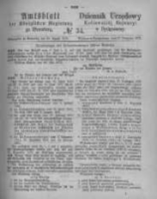 Amtsblatt der K&ouml;niglichen Preussischen Regierung zu Bromberg. 1875.08.20 No.34