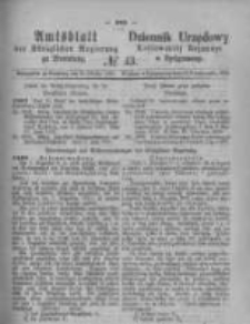 Amtsblatt der K&ouml;niglichen Preussischen Regierung zu Bromberg. 1875.10.22 No.43