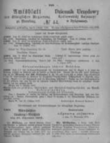 Amtsblatt der K&ouml;niglichen Preussischen Regierung zu Bromberg. 1875.10.29 No.44