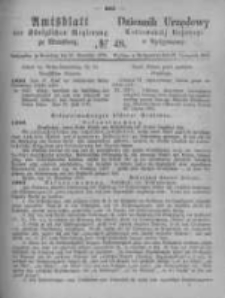 Amtsblatt der K&ouml;niglichen Preussischen Regierung zu Bromberg. 1875.11.26 No.48