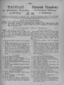 Amtsblatt der K&ouml;niglichen Preussischen Regierung zu Bromberg. 1875.12.10 No.50