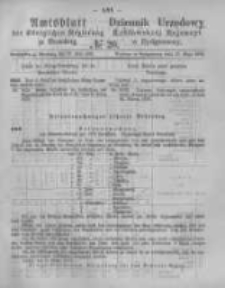 Amtsblatt der K&ouml;niglichen Preussischen Regierung zu Bromberg. 1876.05.19 No.20