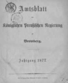 Amtsblatt der K&ouml;niglichen Preussischen Regierung zu Bromberg. 1877.01.05 No.1