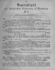 Amtsblatt der K&ouml;niglichen Preussischen Regierung zu Bromberg. 1877.02.02 No.5