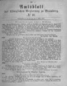Amtsblatt der K&ouml;niglichen Preussischen Regierung zu Bromberg. 1877.03.09 No.10
