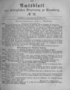 Amtsblatt der K&ouml;niglichen Preussischen Regierung zu Bromberg. 1877.03.23 No.12