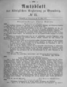Amtsblatt der K&ouml;niglichen Preussischen Regierung zu Bromberg. 1877.03.30 No.13