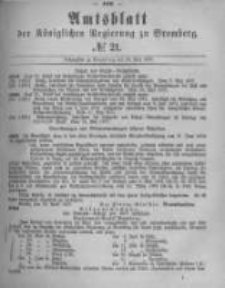 Amtsblatt der K&ouml;niglichen Preussischen Regierung zu Bromberg. 1877.05.25 No.21