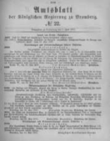 Amtsblatt der Königlichen Preussischen Regierung zu Bromberg. 1877.06.01 No.22