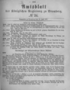 Amtsblatt der K&ouml;niglichen Preussischen Regierung zu Bromberg. 1877.06.15 No.24
