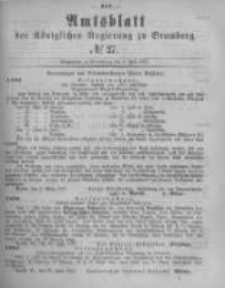 Amtsblatt der K&ouml;niglichen Preussischen Regierung zu Bromberg. 1877.07.06 No.27