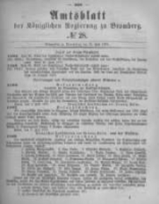 Amtsblatt der K&ouml;niglichen Preussischen Regierung zu Bromberg. 1877.07.13 No.28