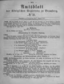 Amtsblatt der K&ouml;niglichen Preussischen Regierung zu Bromberg. 1877.08.03 No.31