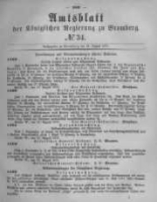 Amtsblatt der K&ouml;niglichen Preussischen Regierung zu Bromberg. 1877.08.24 No.34