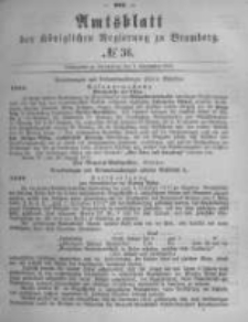 Amtsblatt der K&ouml;niglichen Preussischen Regierung zu Bromberg. 1877.09.08 No.36