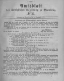 Amtsblatt der K&ouml;niglichen Preussischen Regierung zu Bromberg. 1877.09.14 No.37