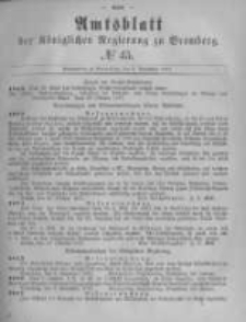Amtsblatt der K&ouml;niglichen Preussischen Regierung zu Bromberg. 1877.11.09 No.45