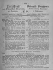 Amtsblatt der K&ouml;niglichen Preussischen Regierung zu Bromberg. 1875.04.30 No.18