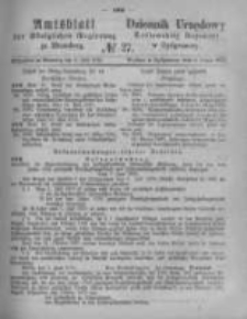 Amtsblatt der K&ouml;niglichen Preussischen Regierung zu Bromberg. 1875.07.02 No.27