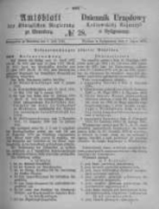 Amtsblatt der K&ouml;niglichen Preussischen Regierung zu Bromberg. 1875.07.09 No.28