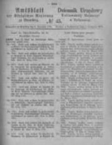 Amtsblatt der K&ouml;niglichen Preussischen Regierung zu Bromberg. 1875.11.05 No.45