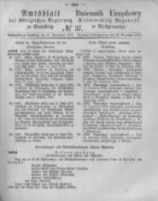 Amtsblatt der K&ouml;niglichen Preussischen Regierung zu Bromberg. 1876.09.15 No.37