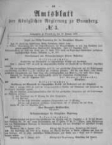 Amtsblatt der K&ouml;niglichen Preussischen Regierung zu Bromberg. 1878.01.18 No.3