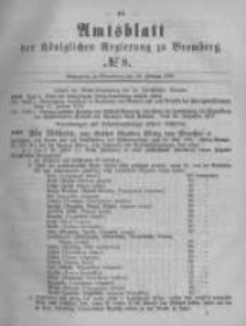 Amtsblatt der K&ouml;niglichen Preussischen Regierung zu Bromberg. 1878.02.22 No.8