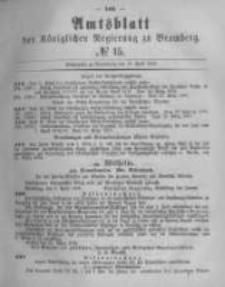 Amtsblatt der Königlichen Preussischen Regierung zu Bromberg. 1878.04.12 No.15