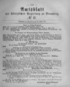 Amtsblatt der K&ouml;niglichen Preussischen Regierung zu Bromberg. 1878.04.26 No.17